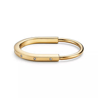 Alice Lock Bangle with Brilliants Accents