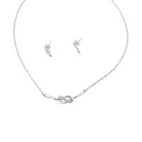 Sophia Knot Silver Dainty Necklace