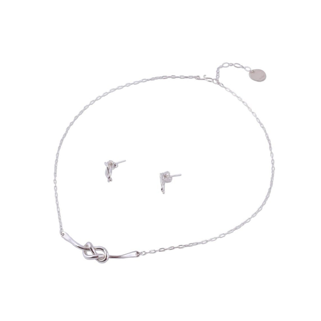 Sophia Knot Silver Dainty Necklace