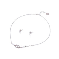 Sophia Knot Silver Dainty Necklace